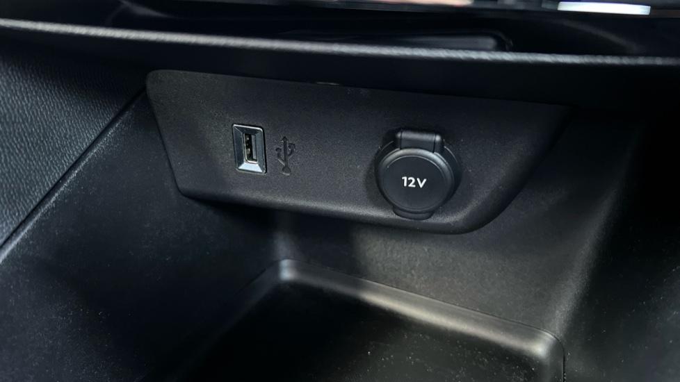 USB port and 12 volt socket 