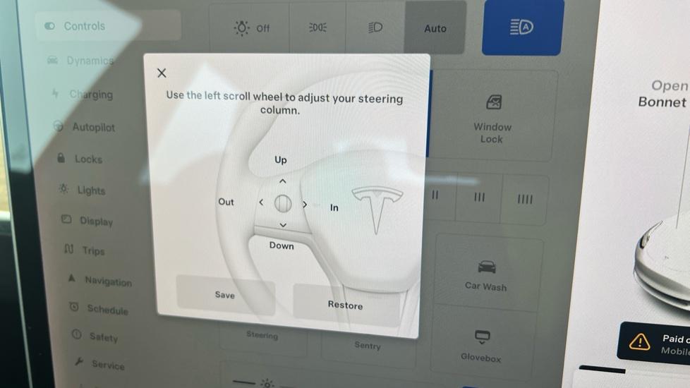 Electric Steering Wheel Adjust