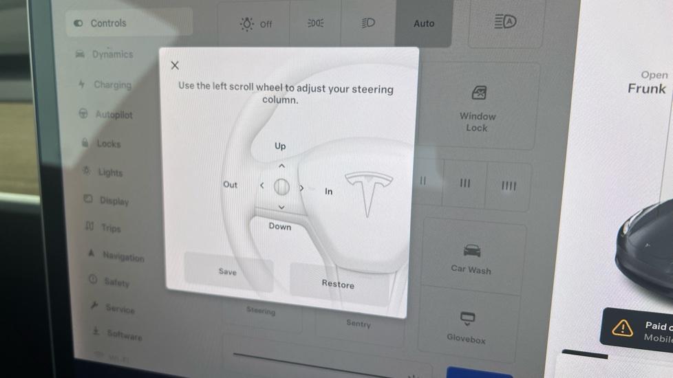 Electric Steering Wheel Adjust