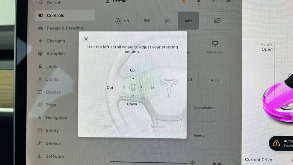 Electric Steering Wheel Adjust