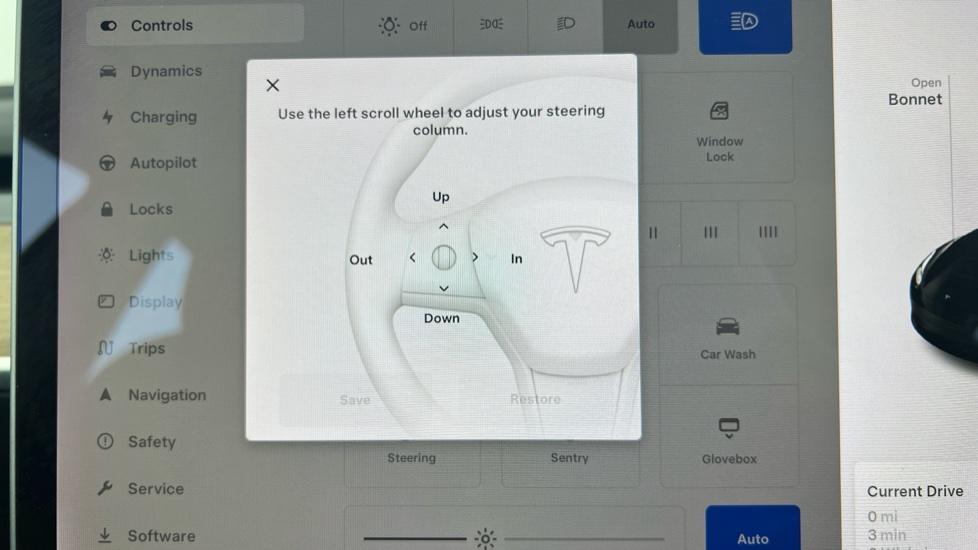 Electric Steering Wheel Adjust