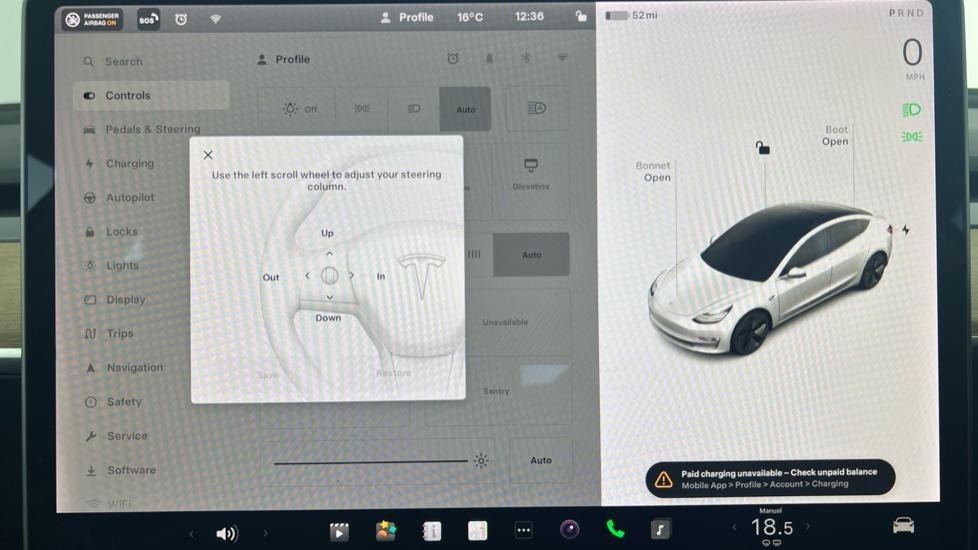 Electric Steering Wheel Adjust