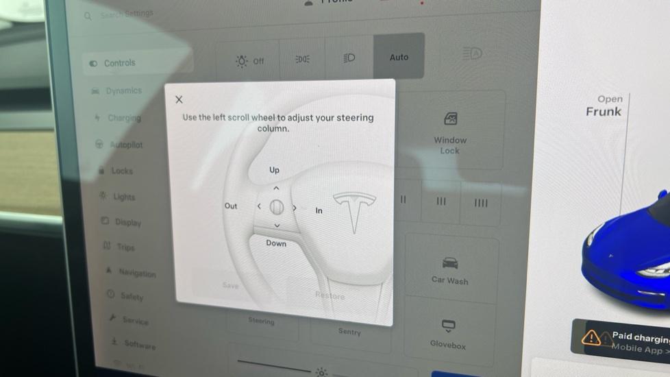 Electric Steering Wheel Adjust