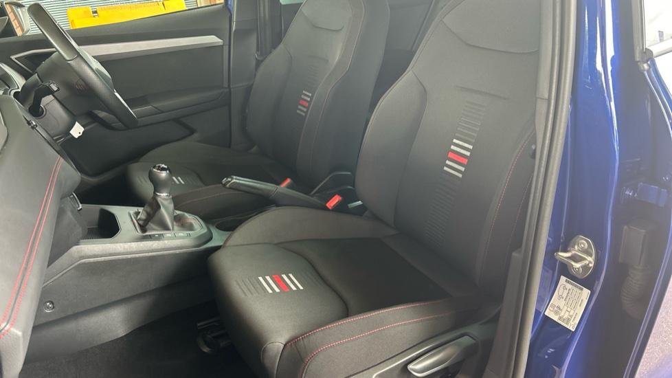 Fr sports seats with red graphics