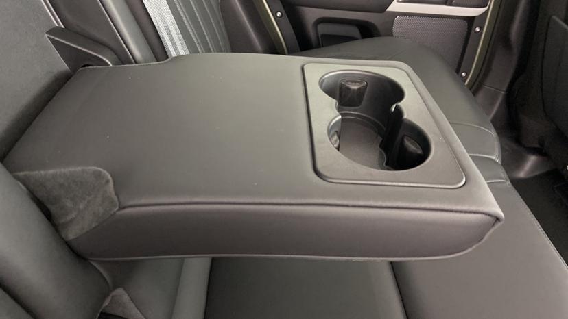 Rear armrest with cup holders 